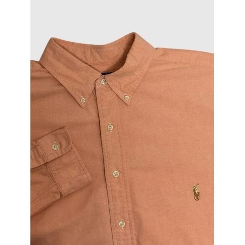 Ralph Lauren Classic Fit Chambray Peach Orange Button Up Shirt XLT Philippines